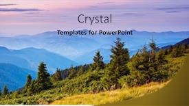  Presentation with trees - Colorful slide set enhanced with evening-landscape-with-fir-trees backdrop and a  colored foreground