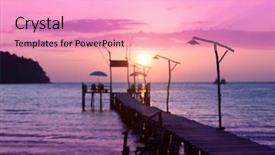  Presentation with god - Beautiful slide deck featuring evening meditation path backdrop and a  colored foreground