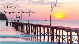  Presentation with serenity - Presentation design featuring evening meditation sundown serenity background and a lemonade colored foreground