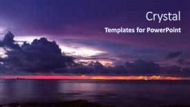  Presentation with fiery - Slide set having evening scene fiery backdrop background and a violet colored foreground