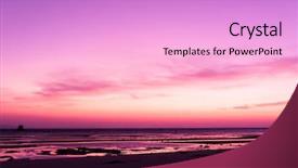  Presentation with fiery - Colorful slide set enhanced with evening scene fiery backdrop backdrop and a lavender colored foreground