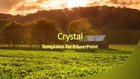  Presentation with kentucky - Beautiful presentation design featuring evening-scene-in-rural-kentucky backdrop and a tawny brown colored foreground