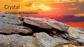  Presentation with scene - Theme enhanced with wooden fence in white color background and a mint green colored foreground