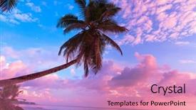  Presentation with divine - Cool new PPT theme with evening scene sunrise divine backdrop and a coral colored foreground