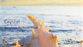  Presentation with divine - Presentation featuring evening shore seascape divine background and a sky blue colored foreground