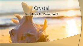  Presentation with divine - Presentation design featuring evening shore seascape divine background and a lemonade colored foreground