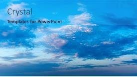  Presentation with clouds - Presentation design consisting of evening-sky-with-dramatic-clouds background and a cyan colored foreground