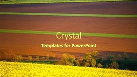  Presentation with earth land - Slide deck featuring evening-sunlight-on-the-fields background and a red colored foreground