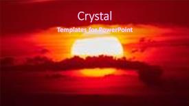  Presentation with sky sun - Amazing presentation theme having evening-sunset-sky-with-sun backdrop and a wine colored foreground