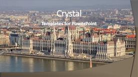  Presentation with singapore city landscape - Slide set consisting of evening the hungarian parliament building background and a gray colored foreground