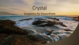  Presentation with tide - Amazing PPT theme having evening tide view from surin beach on the sea phuket island andaman sea kingdom thailand backdrop and a coral colored foreground