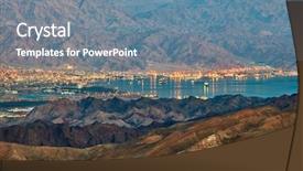  Presentation with mountain view california - Presentation with evening view from eilat mountains background and a seafoam green colored foreground