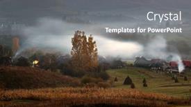  Presentation with fairy - Audience pleasing slide deck consisting of evening-view-of-picturesque-village backdrop and a gray colored foreground