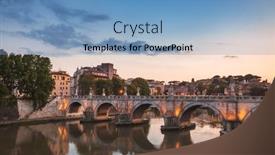  Presentation with pedestrian bridge - Slides featuring evening-view-of-ponte-sant background and a teal colored foreground