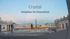  Presentation with rome - Colorful slides enhanced with evening view of the saint mark square in rome people faces not visible christmas tree standing on the square backdrop and a light blue colored foreground