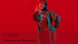  Presentation with christmas red - PPT layouts consisting of evening-youth-fashion-beautiful-red and a crimson colored foreground