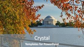  Presentation with thomas jefferson - Audience pleasing PPT theme consisting of bike event - washington dc in autumn backdrop and a  colored foreground