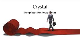  Presentation with red carpet - Amazing slides having event development - businessman walking on red carpet backdrop and a white colored foreground