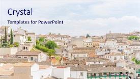  Presentation with medieval chainmail made up - Slide deck with event development - chinchon madrid april 14 2017 background and a sky blue colored foreground