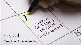  Presentation with musical instrument - Amazing presentation theme having event development - learn to play a musical backdrop and a white colored foreground