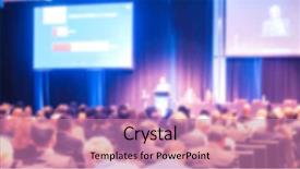  Presentation with abstract business - PPT layouts featuring event management - abstract blur business conference background and a coral colored foreground