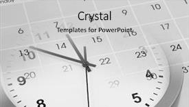  Presentation with clock face - Amazing PPT theme having event management - clock face and calendar composite backdrop and a light gray colored foreground