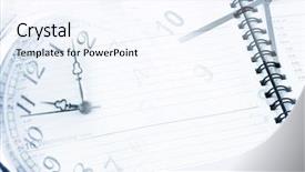  Presentation with diary - Presentation theme enhanced with event management - clocks and diary page background and a sky blue colored foreground