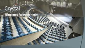  Presentation with congress - Cool new presentation theme with event management - interior of a congress palace backdrop and a dark gray colored foreground
