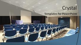  Presentation with congress - Presentation with event management - interior of a congress palace background and a light gray colored foreground