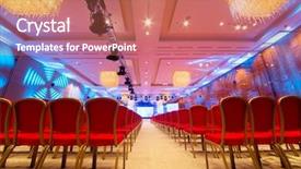  Presentation with illumination - Beautiful presentation featuring event management - meeting room with red chairs backdrop and a coral colored foreground