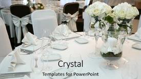  Presentation with party - Presentation theme enhanced with event party or wedding background and a light gray colored foreground