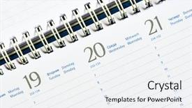  Presentation with page - Presentation theme having spiral calendar - blank organizer page put your background and a white colored foreground