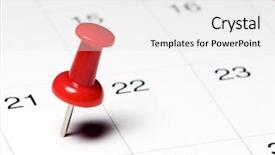  Presentation with page - PPT layouts featuring event planning - red thumb tack on calendar background and a white colored foreground