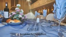  Presentation with planning - Presentation design with event-planning-companies-floral-table background and a teal colored foreground