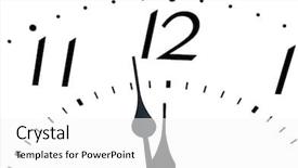  Presentation with clock face - Slides enhanced with event ticke - closeup of clock face background and a white colored foreground