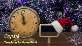  Presentation with vintage christmas - Audience pleasing presentation consisting of event ticke - vintage alarm clock and christmas backdrop and a tawny brown colored foreground