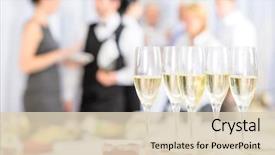  Presentation with champagne - Theme featuring events - aperitif champagne for business meeting background and a lemonade colored foreground
