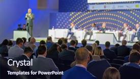  Presentation with audience - Slide deck consisting of events - audience listens to the lecturer background and a wine colored foreground