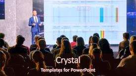  Presentation with audience - Beautiful PPT theme featuring events - audience listens to the speech backdrop and a wine colored foreground