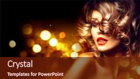  Presentation with glamour - Presentation theme consisting of events - beauty model woman with beautiful background and a tawny brown colored foreground