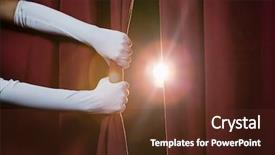  Presentation with waiter hand in white glove - Beautiful slides featuring events - close-up of hand backdrop and a tawny brown colored foreground