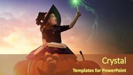  Presentation with magic book - Beautiful PPT layouts featuring events - happy halloween cute cheerful little backdrop and a tawny brown colored foreground