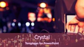  Presentation with sound - PPT layouts enhanced with events - nightclub parties dj sound equipment background and a violet colored foreground