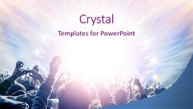  Presentation with happy new year - PPT layouts having events - outdoor concert happy people background and a pink colored foreground