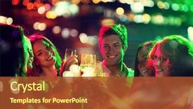  Presentation with night club - PPT layouts consisting of events - party holidays celebration nightlife background and a red colored foreground