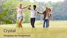  Presentation with teambuilding - Theme enhanced with events - young team helps balance background and a yellow colored foreground