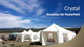  Presentation with events - Presentation with events-or-wedding-tent background and a ocean colored foreground