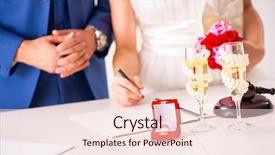  Presentation with registration - Colorful presentation theme enhanced with events registration - wedding ceremony with wife backdrop and a lemonade colored foreground