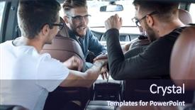  Presentation with friends - Theme with events safety day - close up a group background and a  colored foreground