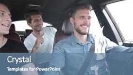  Presentation with people - Theme having events safety day - close up a group background and a teal colored foreground